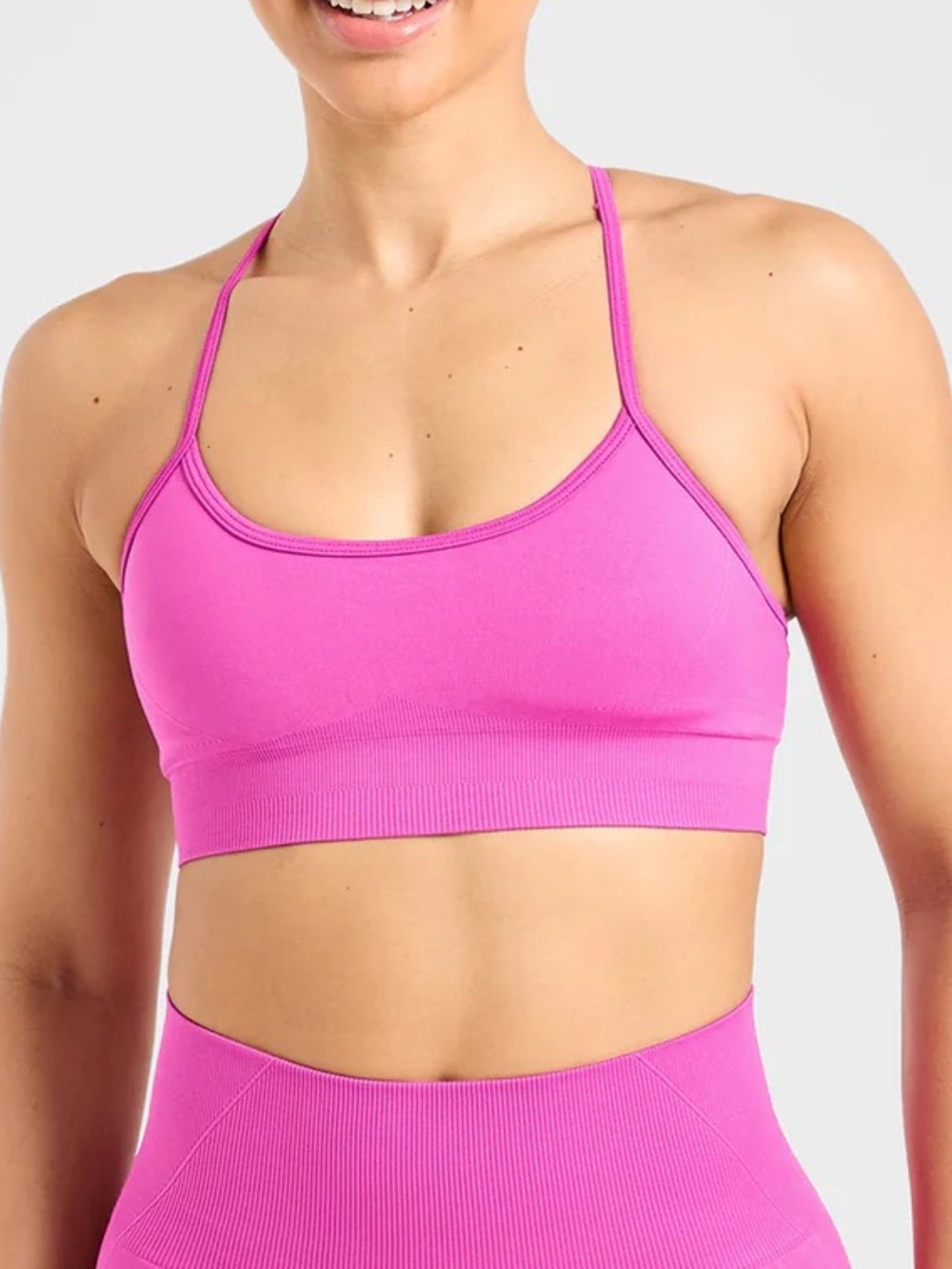 AYBL Empower Seamless Sports Bra – Magenta – Size Small